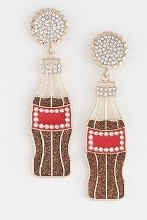 Jeweled Coke Earrings