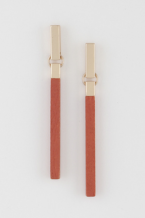 Two Toned  Bar Earrings
