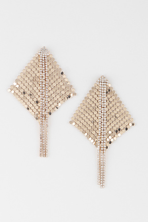 Sequin Jewel Curtain Bar Earrings