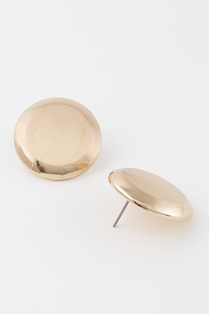 Indent Plate Stud Earrings