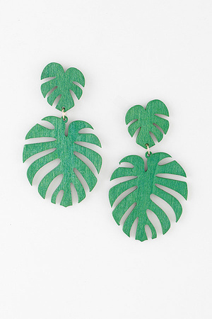 Double Palm Leaf Earrings