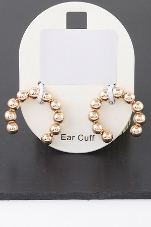 Shiny Beaded Hoop Earrings