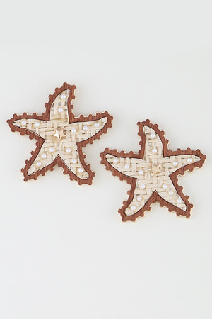 Crosshatch Weaved Starfish Earrings