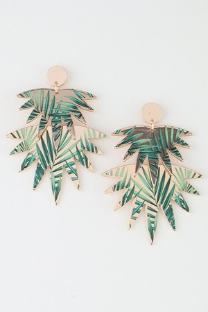 Abstract Leaf Cut Earrings