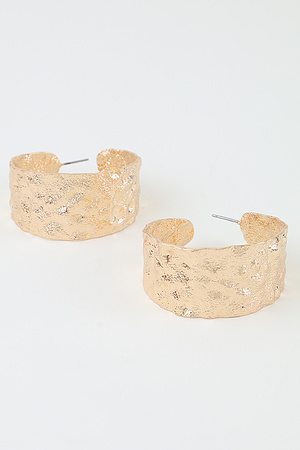 Multi Hammered Hoop Earrings
