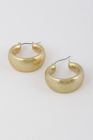 Worn Metal Hoop Earrings 9ECC4