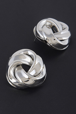 Knot Design Metallic Earrings 7ICG9