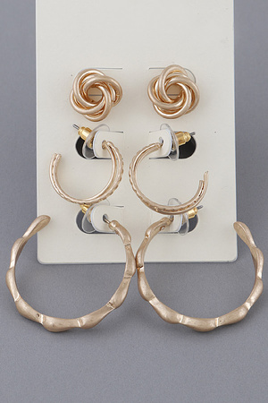 Washed Metal Multi Form Earrings