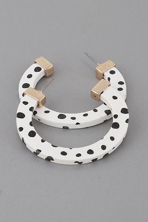 Dotted Hoop Earrings