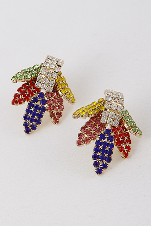 Rhinestone Flower Stud Earrings 9EBF8