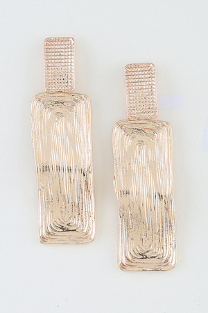 Abstract Hammered Streak Drop Earrings