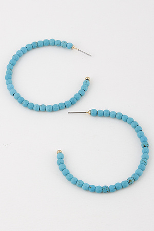 Solid Bead Hoop Earrings 9EBF1