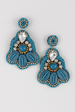 Seashell Beaded Tassel Earrings 9EBB10