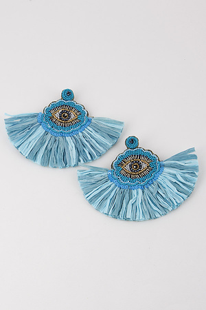 Beaded Eye Tassel Earrings 9EBC3