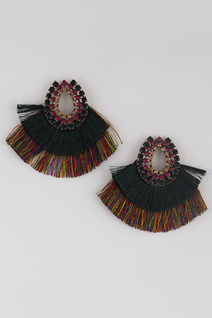 Tassel Teardrop Curtain Earrings 9IBD2