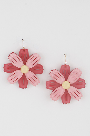 Two Toned Flower Earrings
