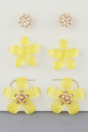 Flower Stud Earrings Set
