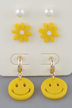Happy Flower Earrings Set