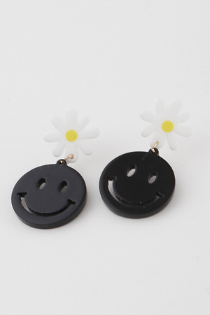 Smiley Flower Drop Earrings