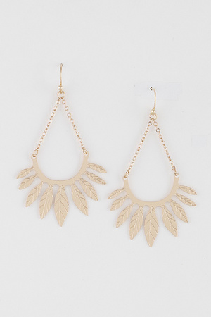 Leaf Teardrop  Earrings