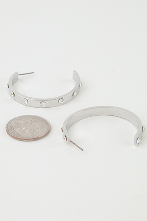 Multi Bejeweled Hoop Earrings