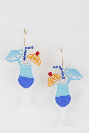 Ocean Blue Cocktail Earrings