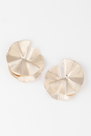 Abstract Twin Flare Disc Earrings