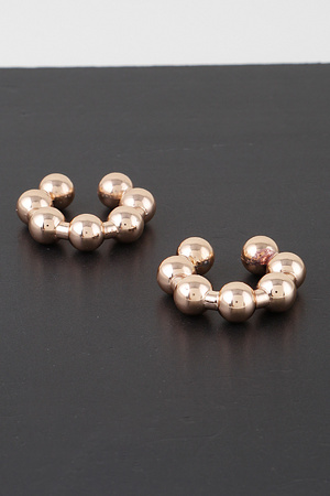 Bulky Beaded Hoop Earrings