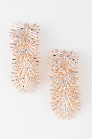 Multi Flare Leaf Drop Earrings