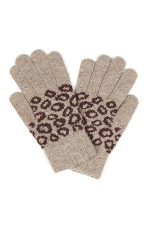 Leopard Knit Smart Touch Gloves