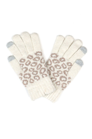 Leopard Print Cotton Gloves