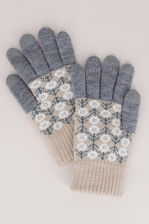 AZTEC KNIT SMART TOUCH GLOVES.