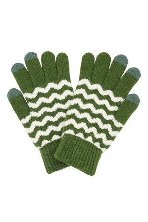 Chevron Pattern Smart Touch Gloves
