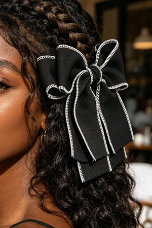 Double Ribbon Hair Clip