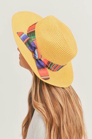 SERAPE BAND PANAMA HAT