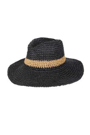 Two Ways Shapes Two Tone Straw Hat