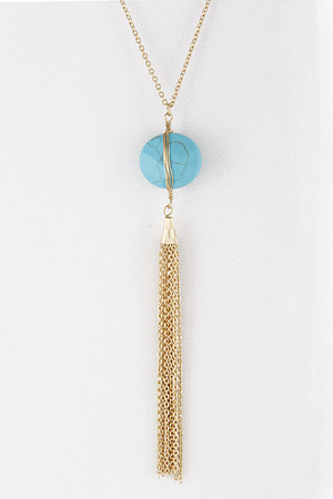 Mixed Layered Necklace With Tassel Detail 8CAB5