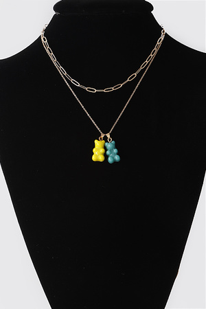 Gummy Bear Duo Pendant Necklace