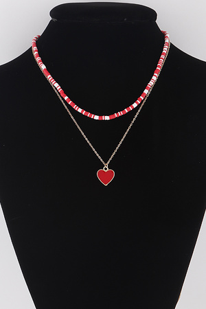 Layered Heart Chain Necklace