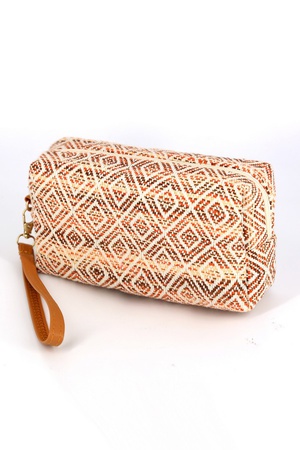 AZTEC PATTERN POUCH WRISTLET.