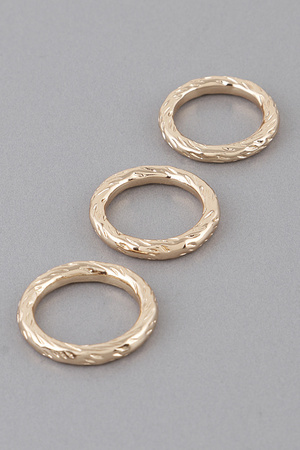 Pattern Engraved Band Rings
