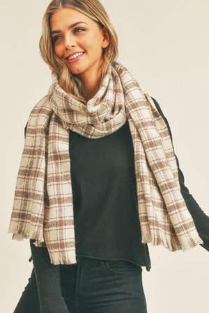 Two Toned Plaid Scarf