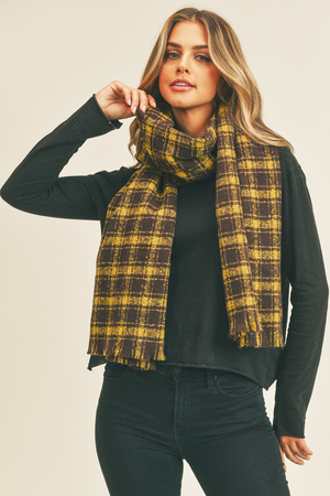 Two Toned Plaid Scarf
