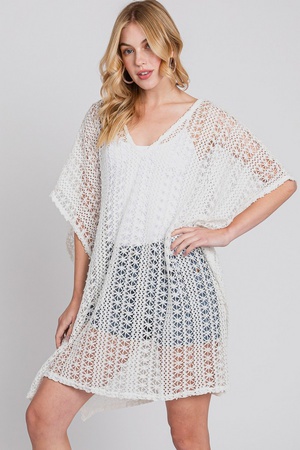 CROCHET COVER-UP PONCHO.