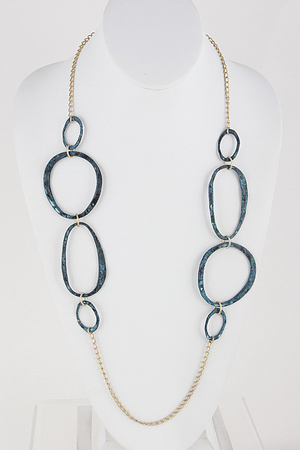 Mixed Hammered Long Necklace 9BAD9