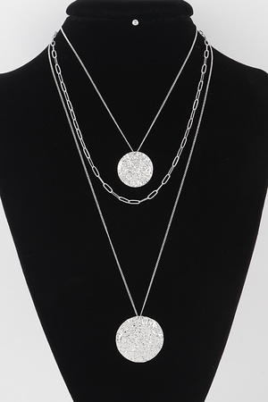 Multi Hammered Chain Necklace