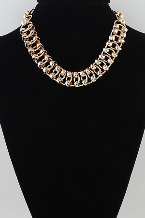 Multi Triple Loop Chain Statement Necklace