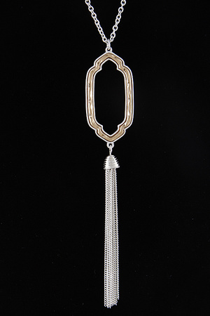 Chain Tassel Long Necklace 7KAG9