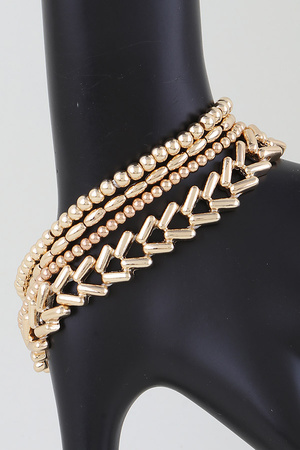 Multi Beaded Chain Bracelet