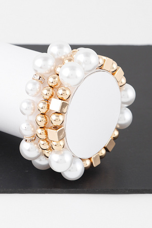 Multi Shiny Pearl Bracelet